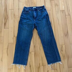 Loft Curvy 90’s Straight raw hem jeans